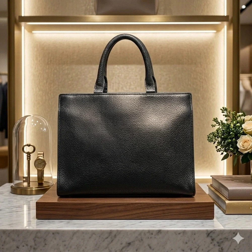 Kate Spade New York Black Pebbled‎ Leather Satchel Handbag Gold Hardware